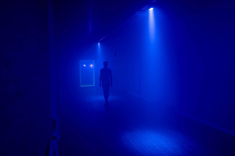 THE MIND (2020):

Poikkitaiteellinen ja paikkasidonnainen teos erään mielen matkasta hämärän ja pimeän rajamailla. Tanssia, kuvataidetta, valoa, videota, ääntä. (Kuva Matti Häyrynen)